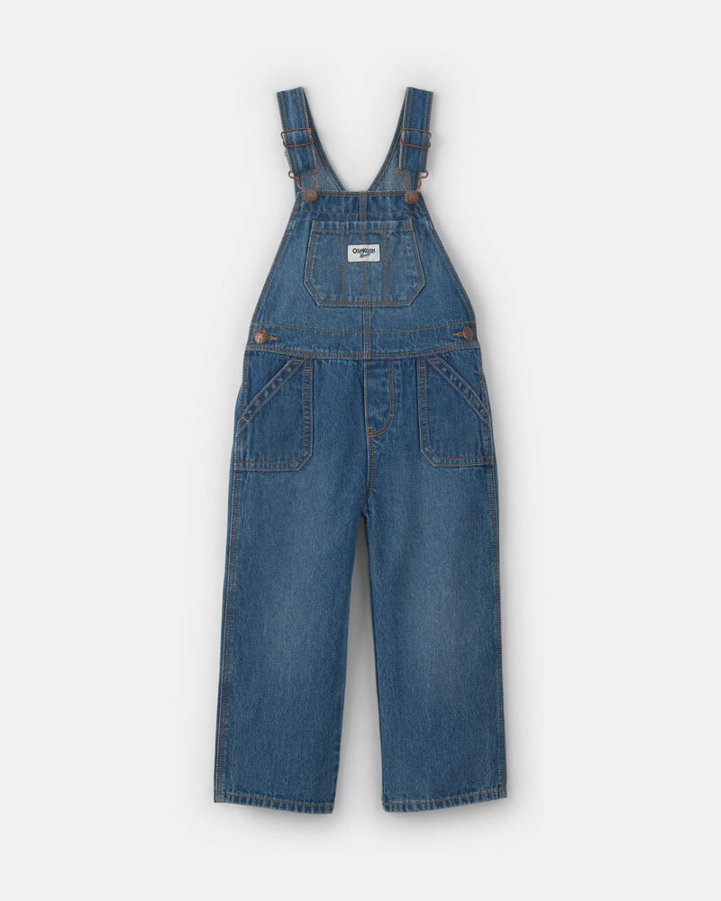Toddler Girl Wide-Leg Overalls - Medium Wash, image 1 of 4 slides