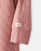 Baby Girl Quilted Long-Sleeve Jumpsuit - Pink, image 2 of 4 slides