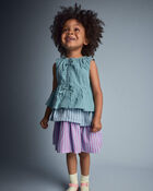 Toddler Girl Peplum Top - Teal, image 5 of 6 slides