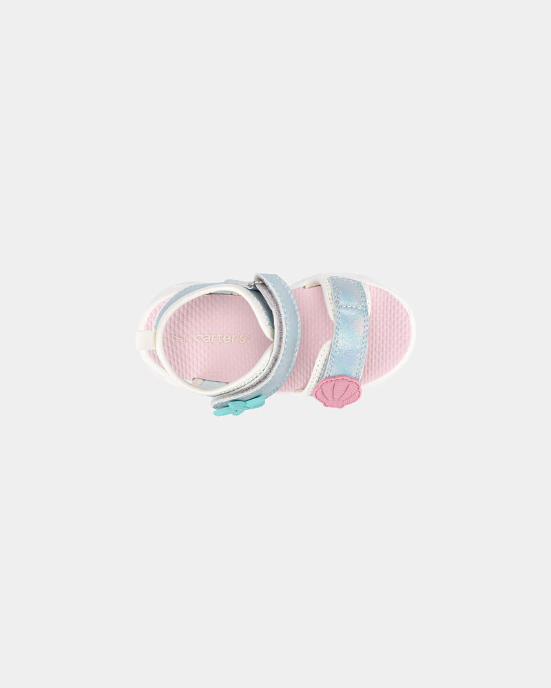 Toddler Girl Shell Light Up Sandals - Blue, image 4 of 6 slides