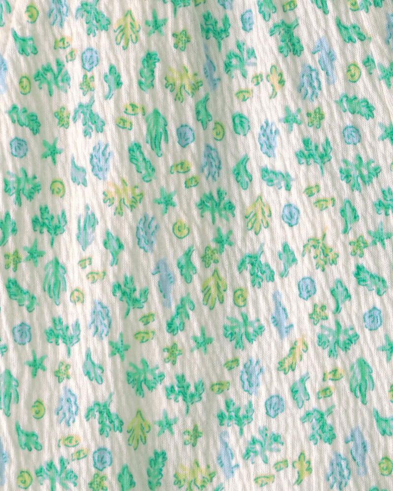 Toddler Girl Ruffle-Trim Floral Fashion Shorts - Green, image 3 of 4 slides