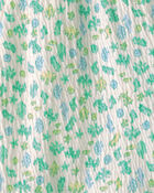 Toddler Girl Ruffle-Trim Floral Fashion Shorts - Green, image 3 of 4 slides
