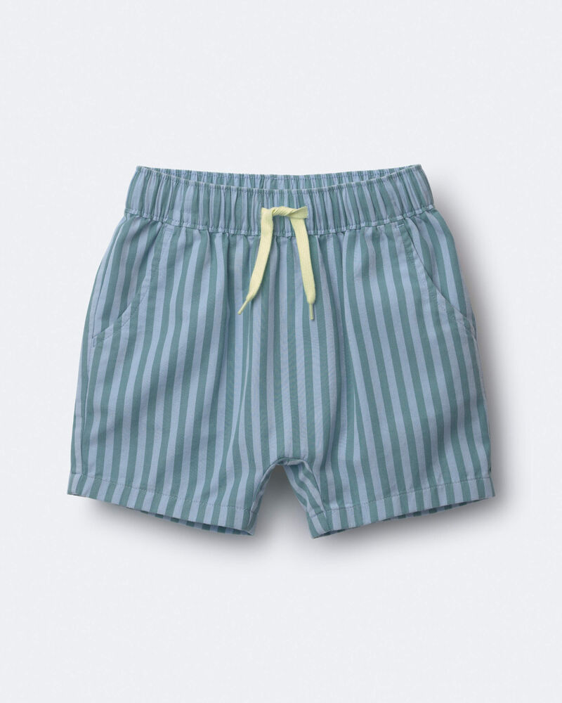Toddler Boy Playground Shorts in Stripes - Blue, image 1 of 3 slides
