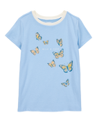 Kid Butterfly Short-Sleeve Graphic Tee - Blue, image 1 of 3 slides