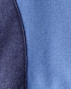 Baby Boy Colourblock Long-Sleeve Pullover Sweatshirt - Blue, image 2 of 3 slides