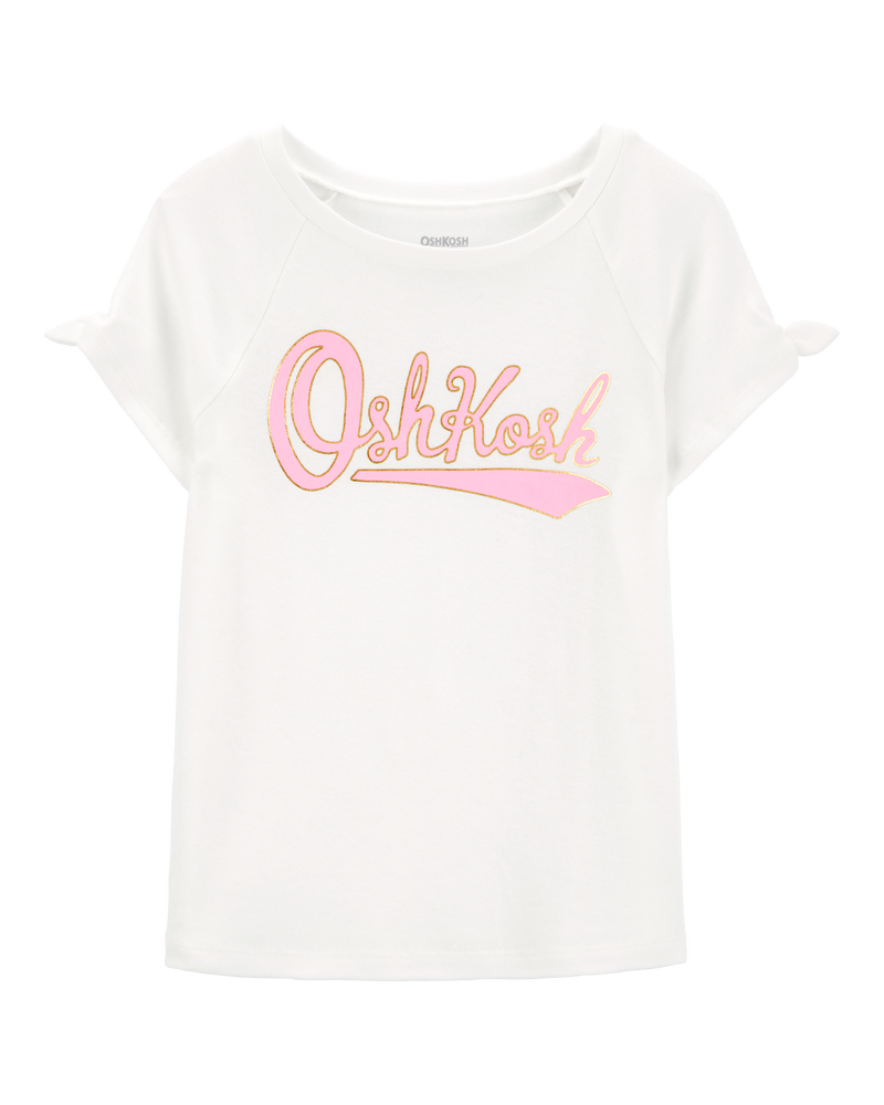 Kid OshKosh Logo Tie-Sleeve Tee, image 1 of 5 slides