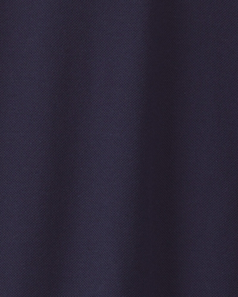 Girls 2-Pack Uniform Piqu&eacute; Polo Shirts - Navy, image 3 of 3 slides
