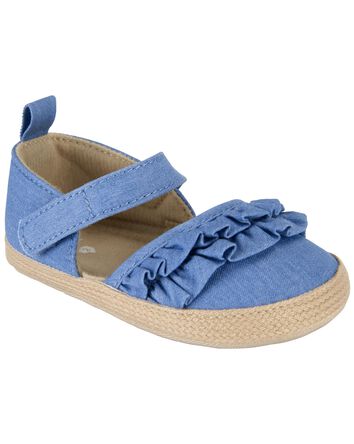 Chambray Espadrille Sandals, 