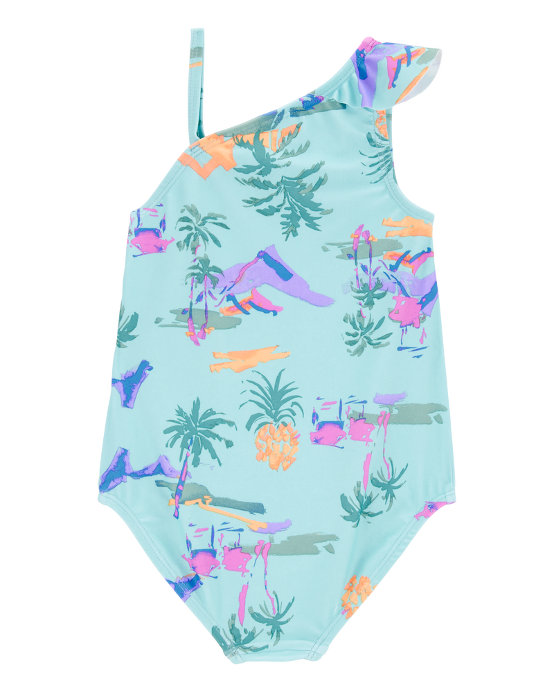 Toddler 1-Piece Tropical-Print Swimsuit, image 2 of 4 slides
