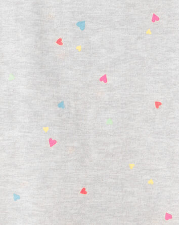 Filles - Haut &agrave; motif de c&oelig;urs - Gris, 