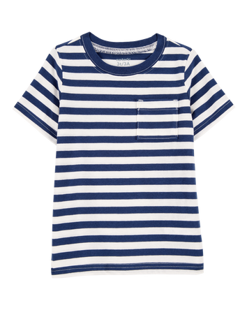 Toddler Striped Woven Short-Sleeve Tee, 