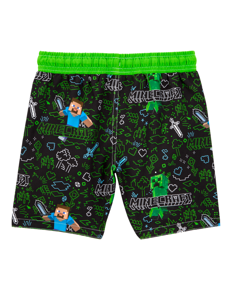 Kid 2-Piece Minecraft™ Rashguard & Swim Trunk Set, image 5 of 6 slides