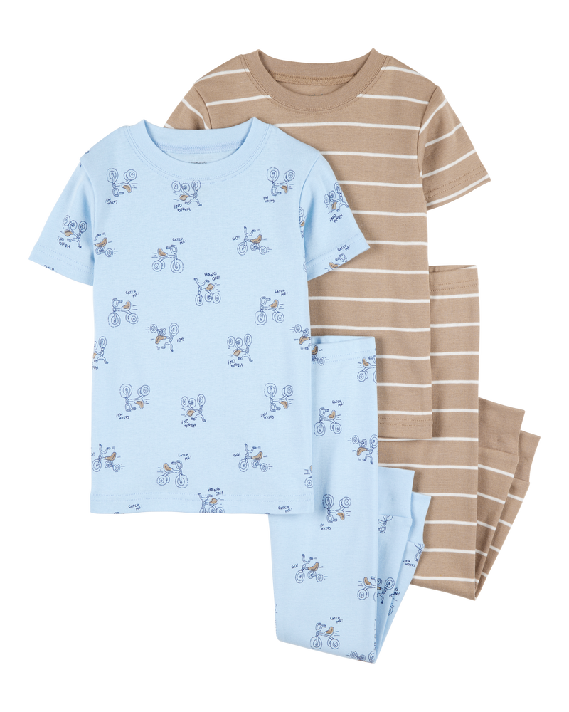 Baby 4-Piece Snacks Cotton Pyjamas, image 1 of 4 slides