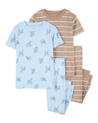Baby 4-Piece Snacks Cotton Pyjamas, image 1 of 4 slides