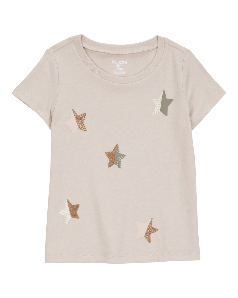 Toddler Smiley-Print Short-Sleeve Graphic Tee - Cream, image 1 of 3 slides