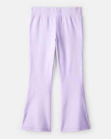 Girls Microfleece Flare Pants - Purple, 
