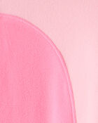 Girls Axolotl Fleece Long-Sleeve Snug Fit Zip-Up 1-Piece Pajamas - Pink, image 2 of 3 slides