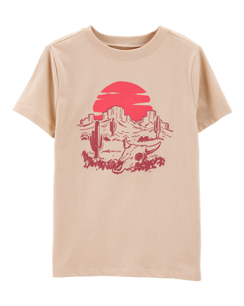 Kid Desert Landscape Graphic Tee - Khaki, 