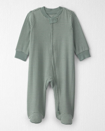 B&eacute;b&eacute; - Grenouill&egrave;re en tissu c&ocirc;tel&eacute; de coton biologique &agrave; rayures, 