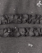Baby Girl Bow Print Bodysuit & Pant Set - Grey, image 4 of 6 slides