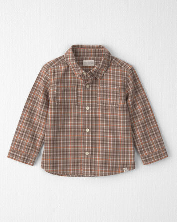 Toddler Boy Organic Cotton Flannel Button-Down Shirt, 