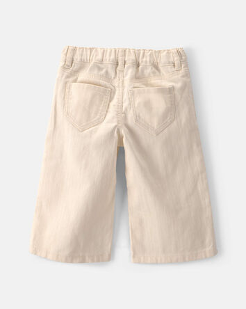 B&eacute;b&eacute; fille - Pantalon en serg&eacute; &agrave; motif floral - Cr&egrave;me, 