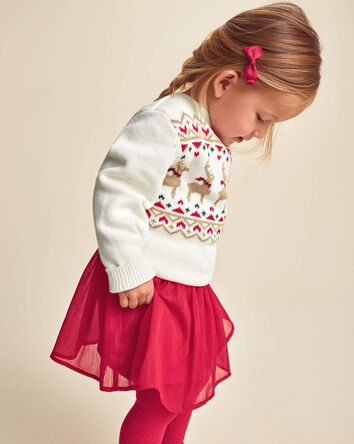 Toute-petit fille - Jupe-short des F&ecirc;tes - Rouge, 