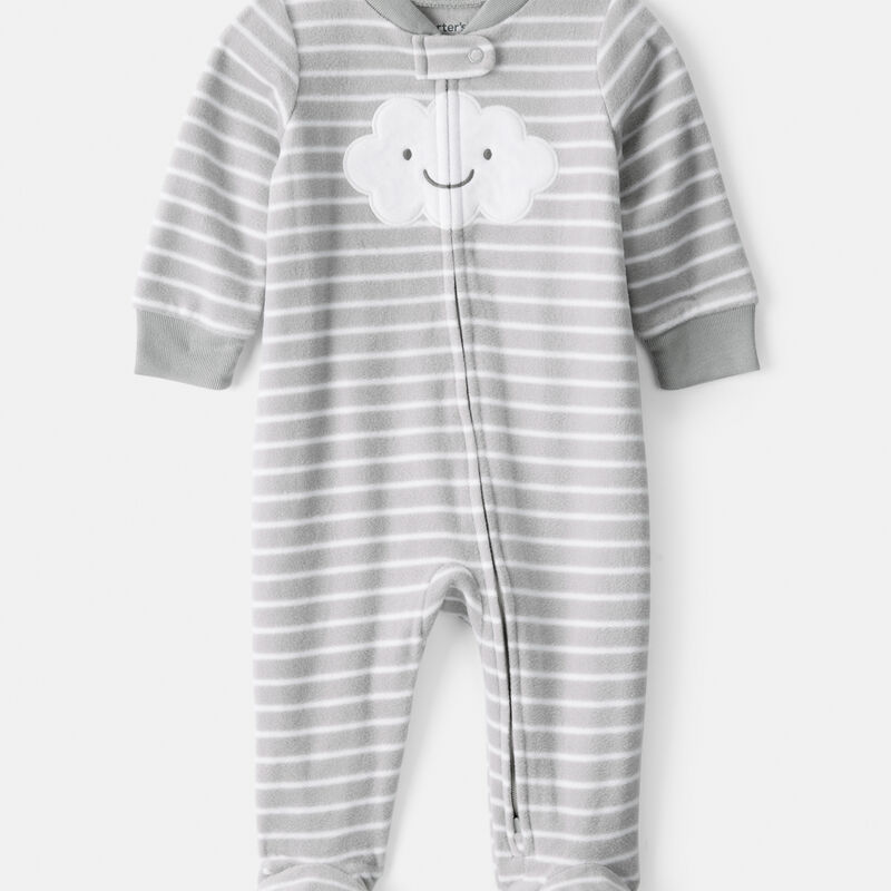 Grey Baby Cloud Print Loose Fit Sleeper - Grey | Carter’s Oshkosh Canada