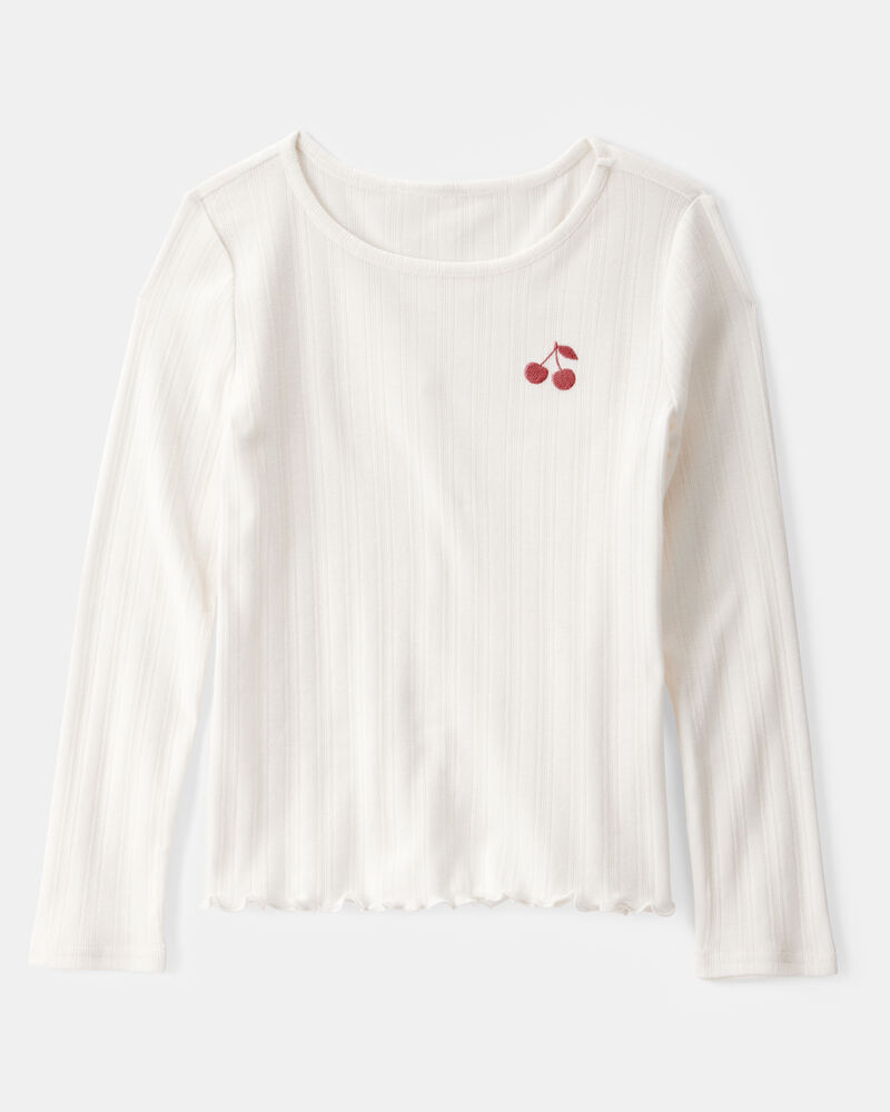 Kid Cherry Long-Sleeve Top, image 1 of 3 slides
