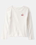 Kid Cherry Long-Sleeve Top, image 1 of 3 slides