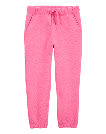 Bébé Pantalon tricoté à cœurs - Rose, 