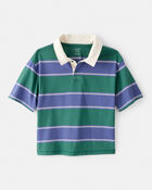 Boys Cotton Short-Sleeve Stripe Polo, image 1 of 4 slides