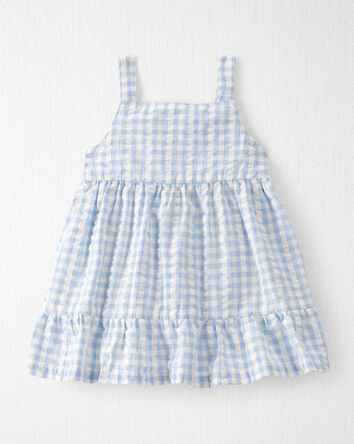 Baby Girl Gingham Dress Made with Organic Cotton, 