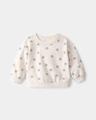 Baby Soccer French Terry Pullover Sweatshirt - Cream, image 1 of 3 slides