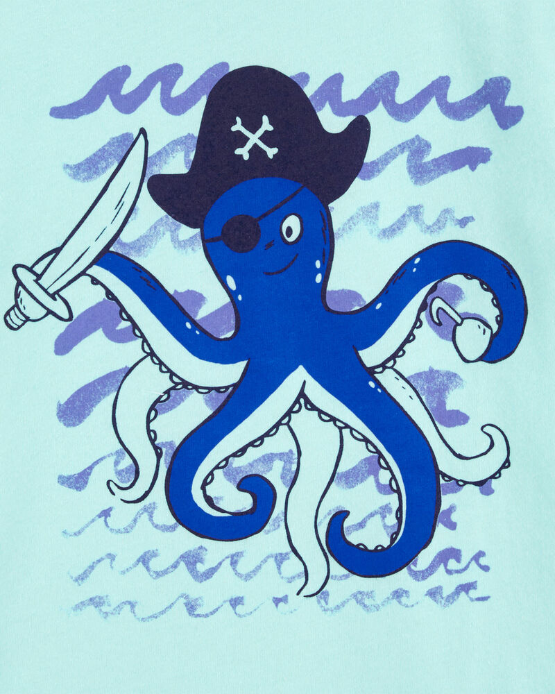 Toddler Octopus Pirate Graphic Tee, image 2 of 3 slides