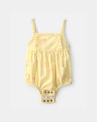 Baby Girl 1-Piece Shell Swimsuit - Yellow, image 2 of 5 slides