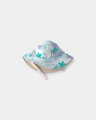 B&eacute;b&eacute; - Chapeau de soleil r&eacute;versible vert/motif tropical pour gar&ccedil;on, image 3 sur 3 diapositives