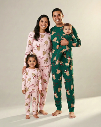 Baby Reindeer Snug Fit 2-Piece Pyjamas - Pink, 