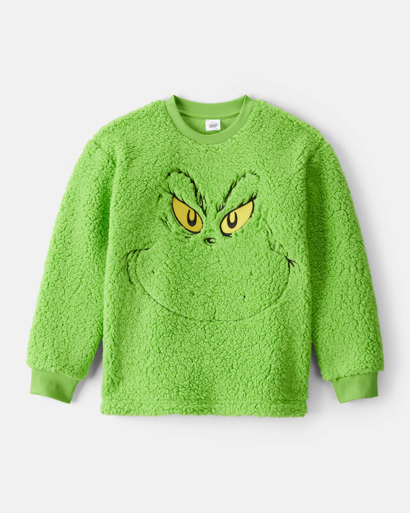 Kid Christmas Dr. Seuss™ The Grinch Pullover Sweatshirt - Green, image 1 of 2 slides