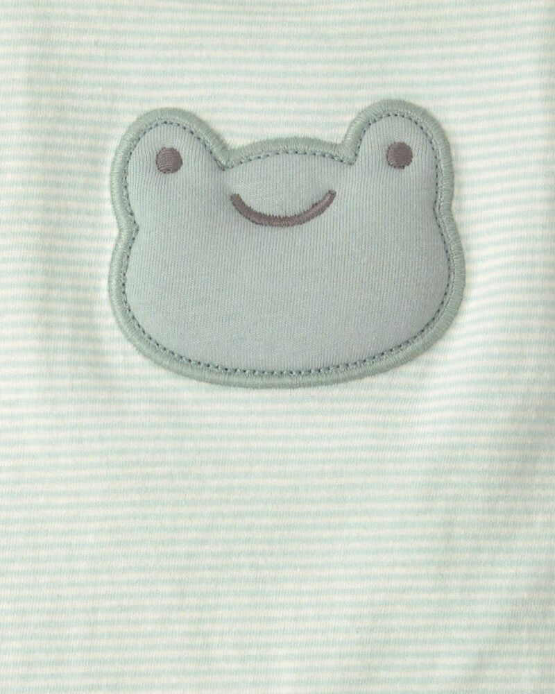B&eacute;b&eacute; gar&ccedil;on - Ensemble 3 pi&egrave;ces haut &agrave; motif grenouille et pantalon - Vert, image 4 sur 4 diapositives