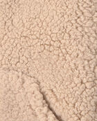 Baby Girl 3-Piece Paw Print Teddy Fleece Layering Set - Brown, image 4 of 6 slides