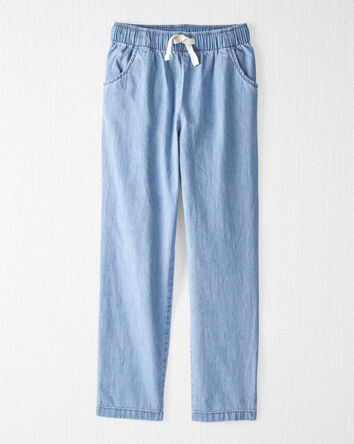 Boys Organic Cotton Chambray Pants, 