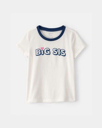 Tout-petit fille - T-shirt &agrave; imprim&eacute; &laquo;Big Sis&raquo; - Ivoire, 