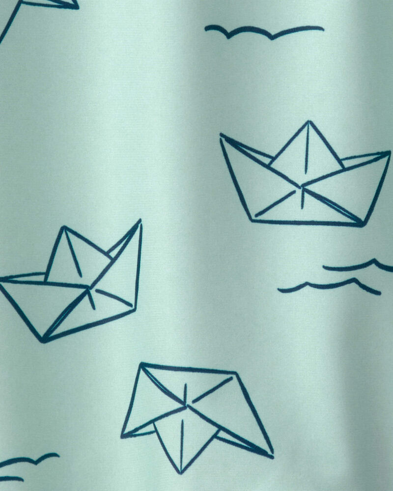 Baby Boy Fish Long-Sleeve Rashguard - Turquoise, image 3 of 4 slides