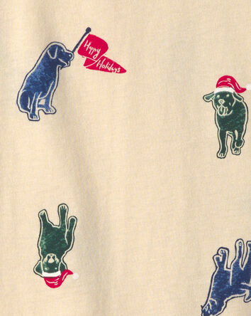 Boys Christmas Dog Long-Sleeve Tee - Cream, 