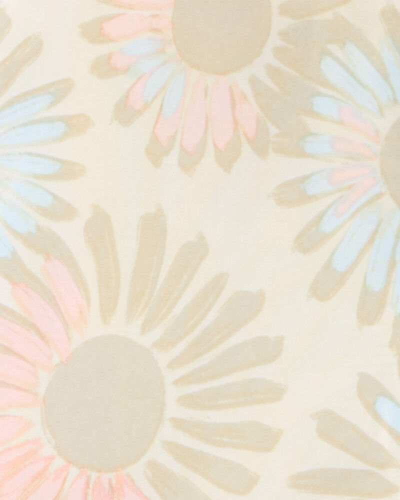 Toddler Fleece-Lined Floral Print Rain Jacket, image 3 of 3 slides