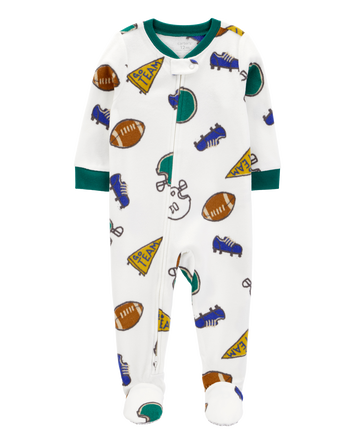 Toddler 1-Piece Sport Fleece Footie Pyjamas, 