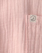 Baby Girl Organic Cotton Gauze Overalls, image 4 of 5 slides