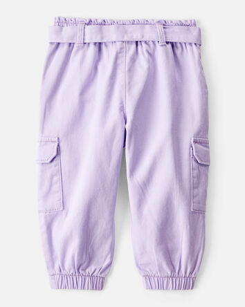 Bébé fille - Pantalon de jogging cargo en coton – Mauve, 