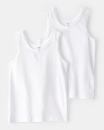 Girls 2-Pack Cotton Tanks, 